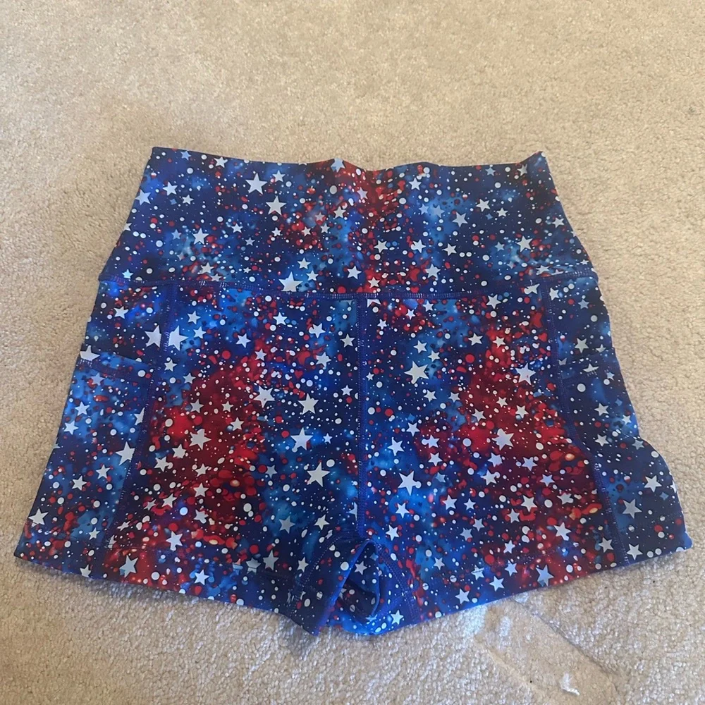 Constantly Varied Gear (CVG) Starry Blue and Red Shorts - Picture 2 of 3